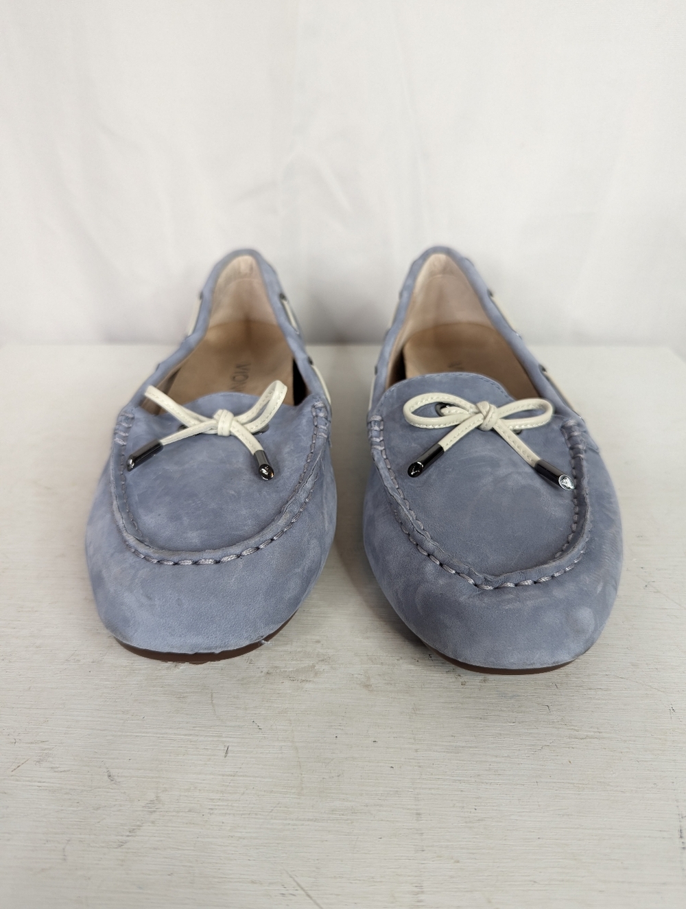 Vionic Honor Virginia Light Blue Leather Driving Loafers Boat Shoes -To Size 7.5 - Picture 4 of 9
